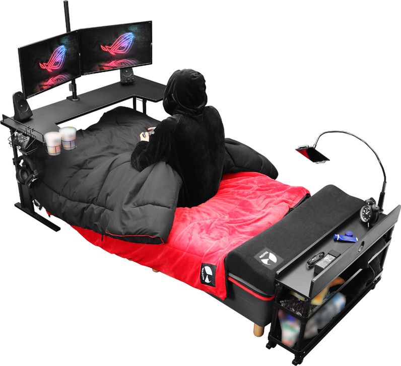 Łóżko dla gracza. Japończycy przygotowali zestaw do elektronicznej rozrywki idealny dla leniuchów
