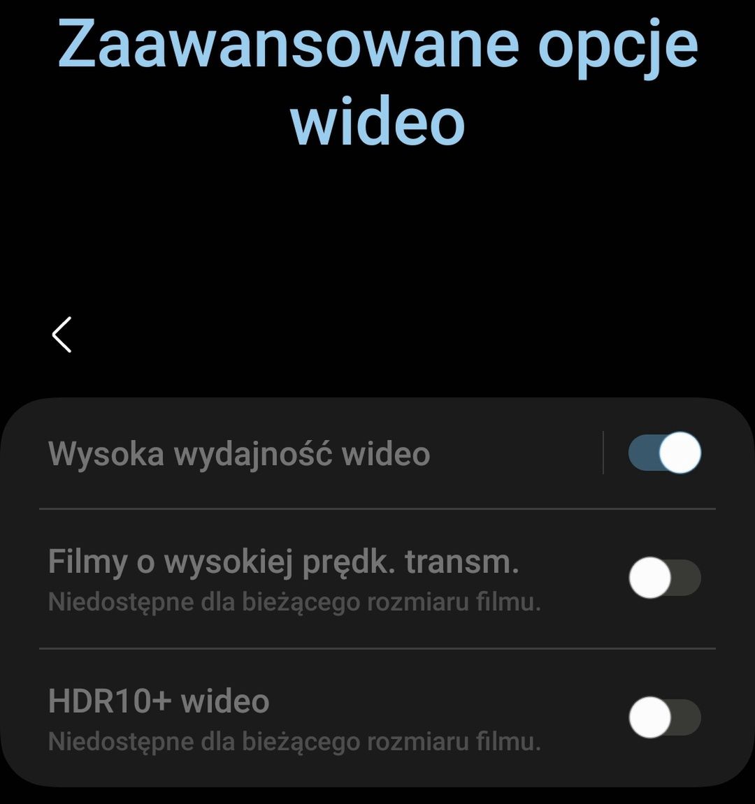 Galaxy S23 Ultra: zmiana w ustawieniach wideo