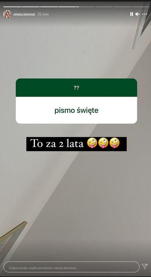 Oliwia Bieniuk szykuje się do matury