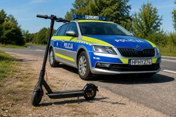 Niebezpieczna jazda hulajnogą elektryczną w Płocku. 38-latka dostała mandat
