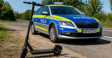 Płock: Niebezpieczna jazda hulajnogą. 38-latka dostała mandat