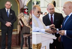 Nie tylko miecz na ręce ojca Rydzyka. Wcześniej zbroja husarska z kolczugą