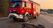 Poddąbie: Tragiczne zderzenie motocyklisty z ciężarówką. Kierujący jednośladem zmarł w szpitalu