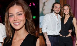 ODMIENIONA Nicola Peltz w ramionach Brooklyna Beckhama odkrywa trochę BRZUCHA na imprezie w LA (FOTO)