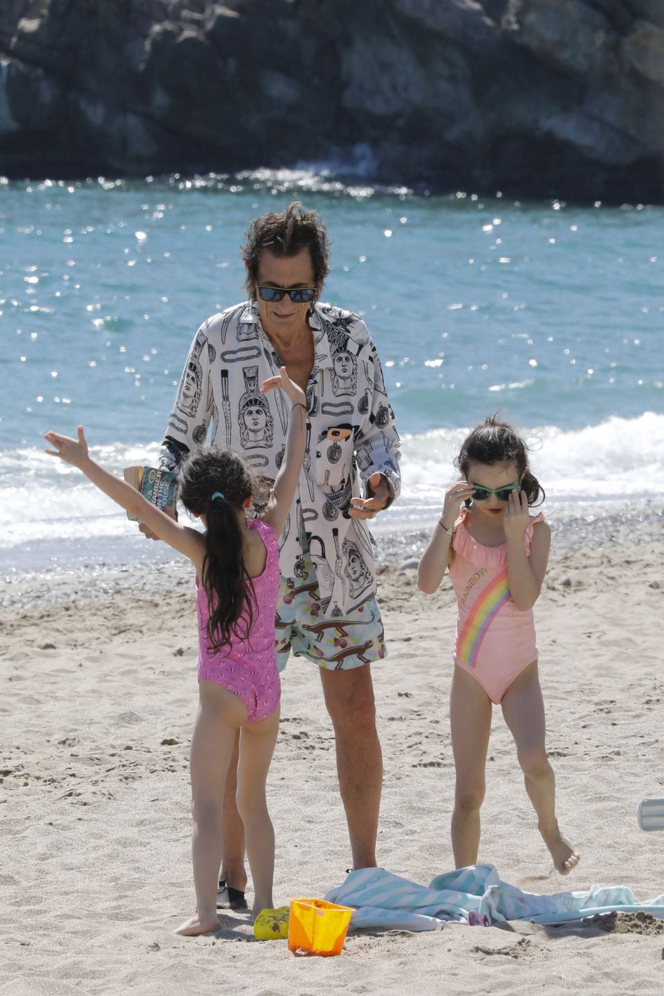 Ronnie Wood z córkami 
