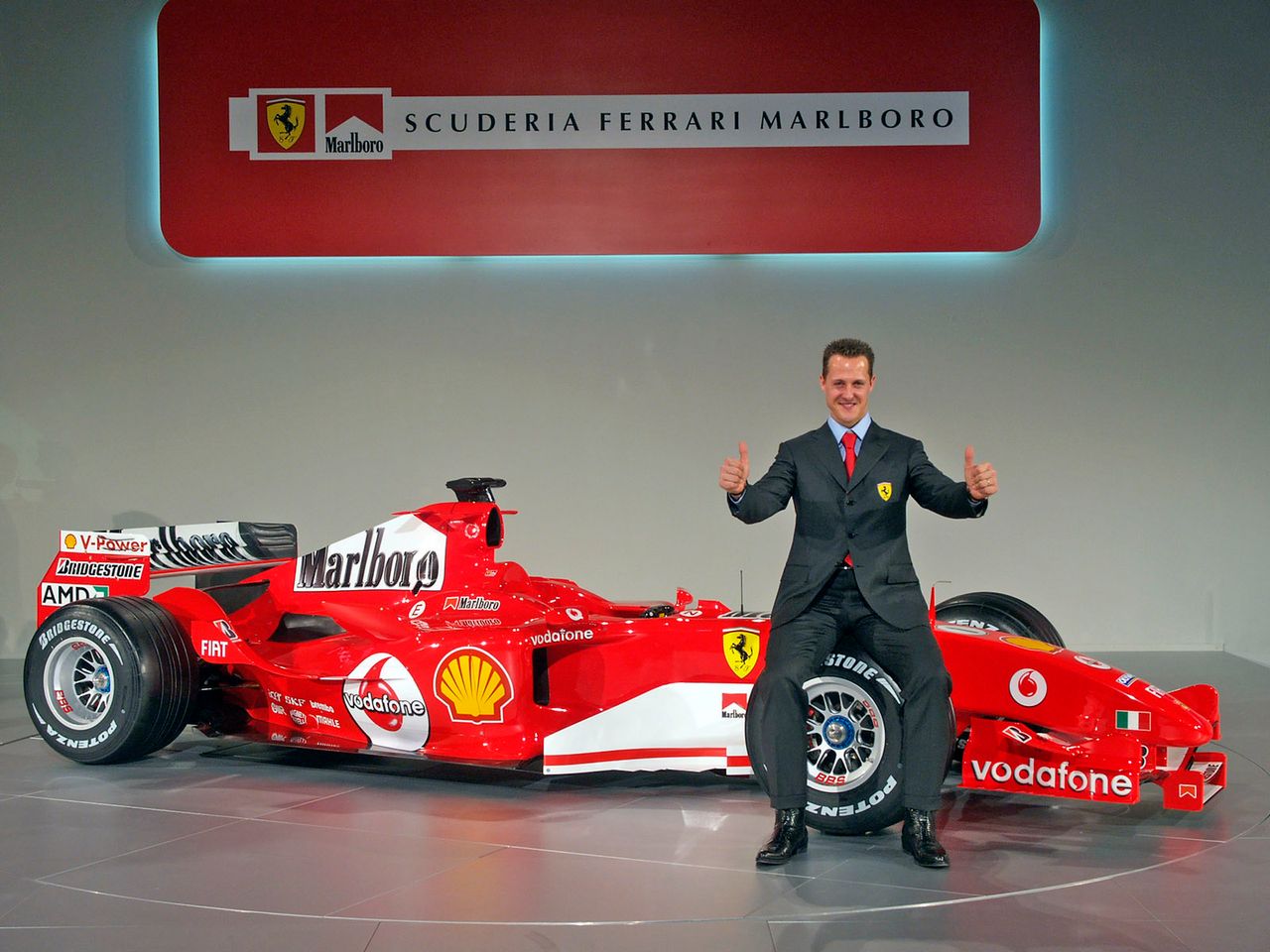 Michael Schumacher i bolid Ferrari