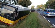 Autobus wjechał do rowu. Kierowca był pijany