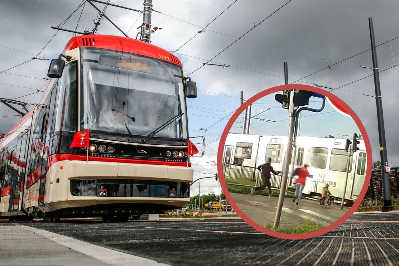 O włos od tragedii w Gdańsku. Maluszek wjechał pod tramwaj 