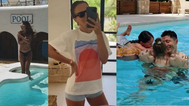 Anna Lewandowska relacjonuje rodzinną sielankę nad basenem