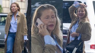 Obwieszona dodatkami od Gucci Katarzyna Warnke paraduje po mieście i prowadzi emocjonującą rozmowę przez telefon (ZDJĘCIA)