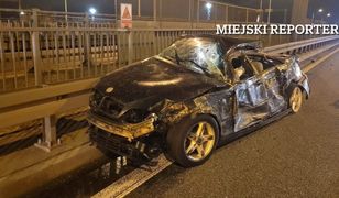 Groźny wypadek na S8. BMW kompletnie zmiażdżone