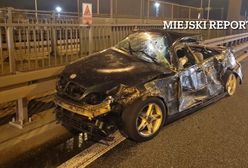 Groźny wypadek na S8. BMW kompletnie zmiażdżone