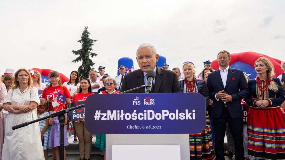 Jarosław Kaczyński na pikniku w Chełmie