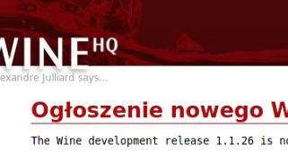 Wydano Wine 1.1.26 ze wsparciem proxy 1