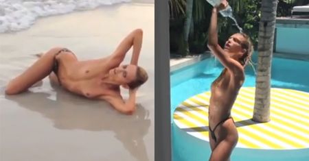 Anja pozuje TOPLESS na plaży!