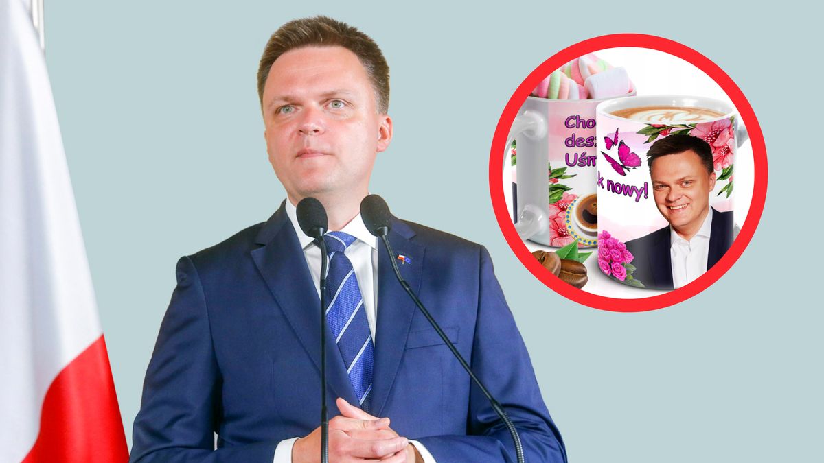 Kubki z podobizną Szymona Hołowni prawdziwym hitem sieci