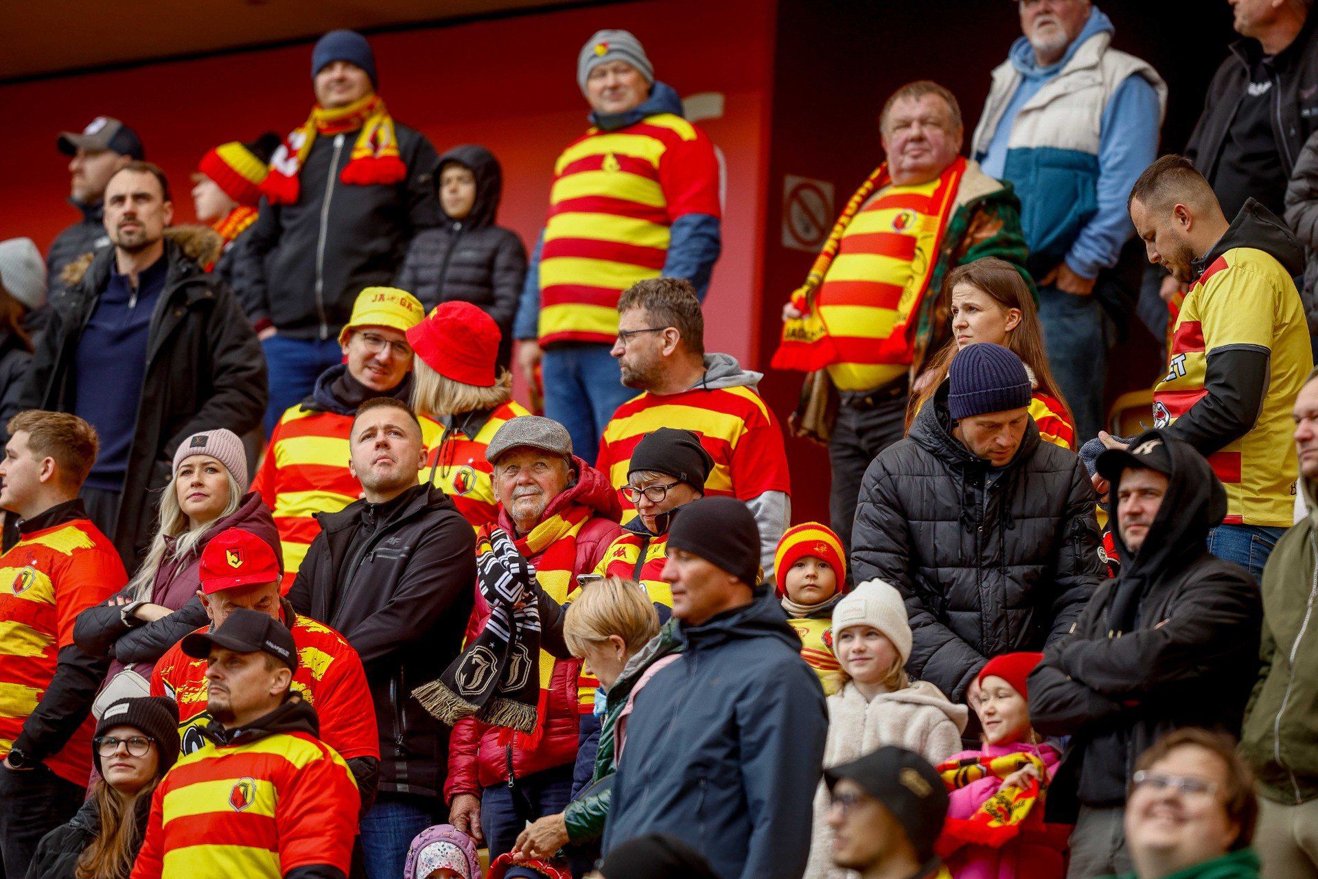 Kibice na meczu Jagiellonia - Korona Kielce
