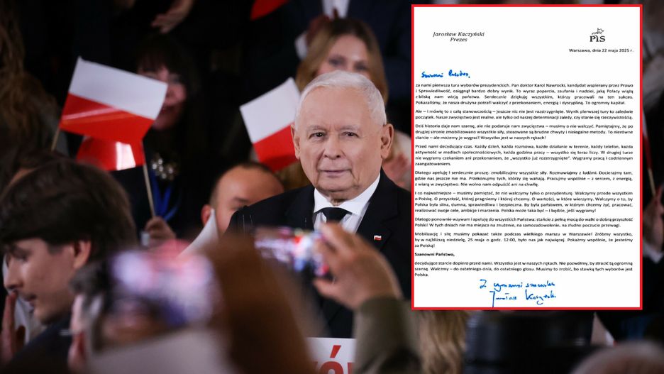 Jarosław Kaczyński napisał list do członków PiS