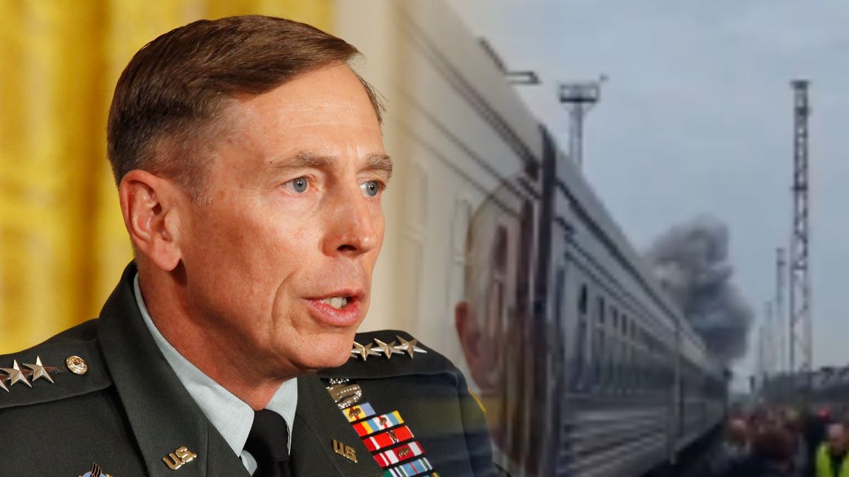 Dron trafił w pociąg przy granicy. David Petraeus był obok