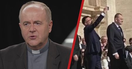 Ks. prof. Kobyliński o zachowaniu Hołowni w Watykanie. Krótko je skomentował