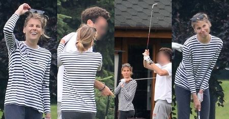 Skupiona Marta Wierzbicka uczy się grać w golfa w towarzystwie ukochanego (ZDJĘCIA)