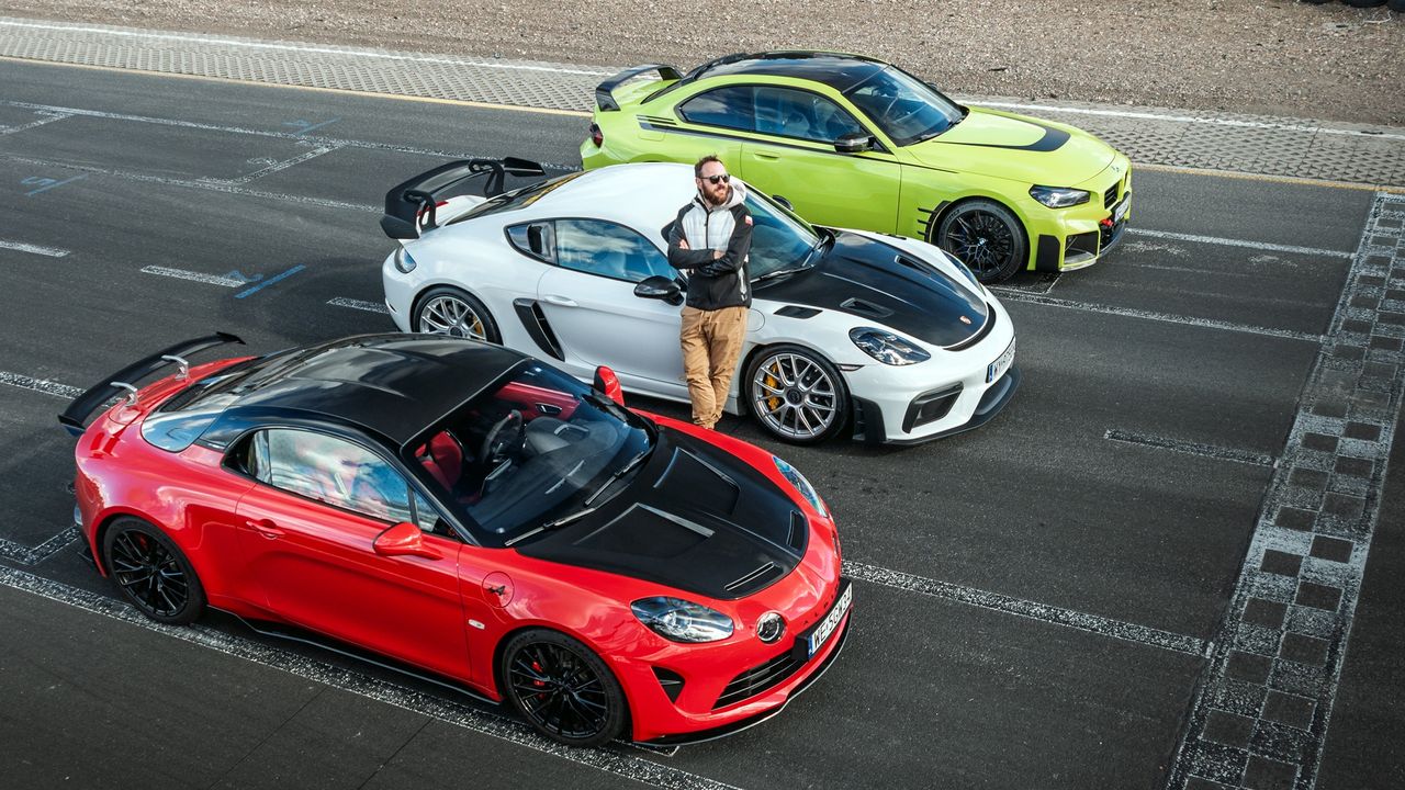 Porównanie: Czy nowe auta potrafią dać frajdę z jazdy? BMW M2, Porsche 718 Cayman GT4 RS i Alpine A110 R na Autodromie Słomczyn