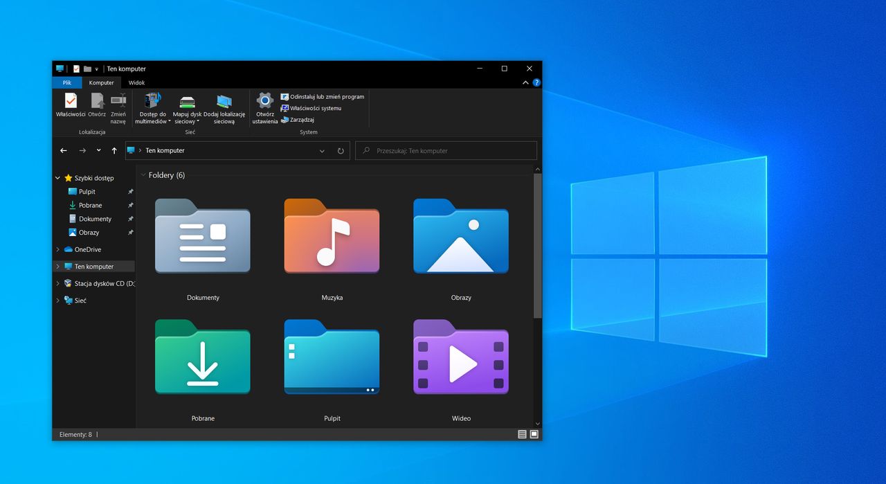 Windows 10 - nowe ikony
