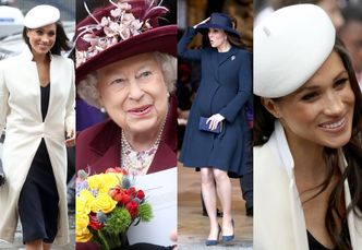 "Idealna rodzina królewska": Szczęśliwa Meghan debiutuje u boku królowej Elżbiety i Kate Middleton (ZDJĘCIA)