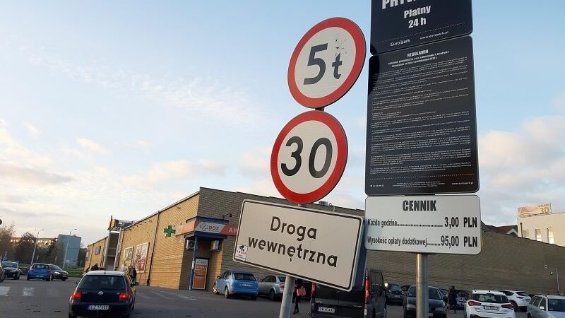 płatny parking biedronka jana pawła lublin