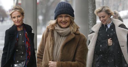 Gwiazdy pod studiem "DDTVN": Opatulona Torbicka, rozgogolona Markowska i walcząca ze śnieżycą Mlynkova (ZDJĘCIA)