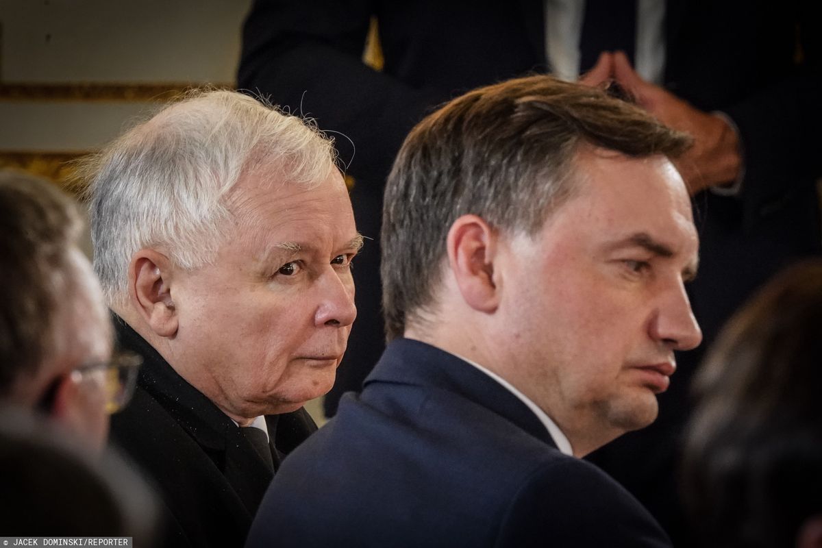 Na zdjęciu Jarosław Kaczyński oraz Zbigniew Ziobro