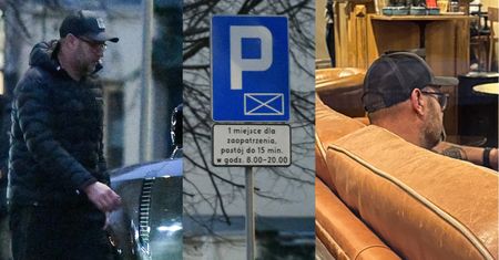 Buntowniczy Tomasz Karolak zaparkował w NIEDOZWOLONYM miejscu i popędził na kawkę (ZDJĘCIA)