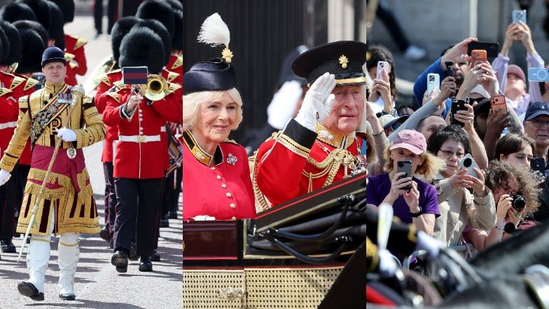 Król Karol i królowa Camilla na Trooping the Colour