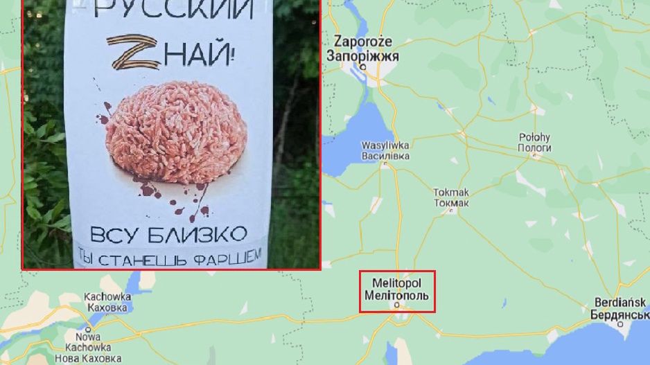 Kartka w okupowanym przez Rosjan Melitopolu