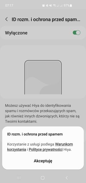 Ustawienia blokowania połączeń w Samsungu