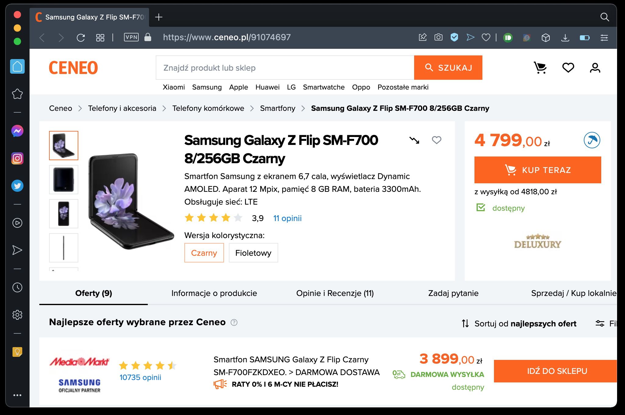 Samsung Galaxy Z Flip 3 jest tańszy od poprzedników. Co zatem z ich cenami? 3