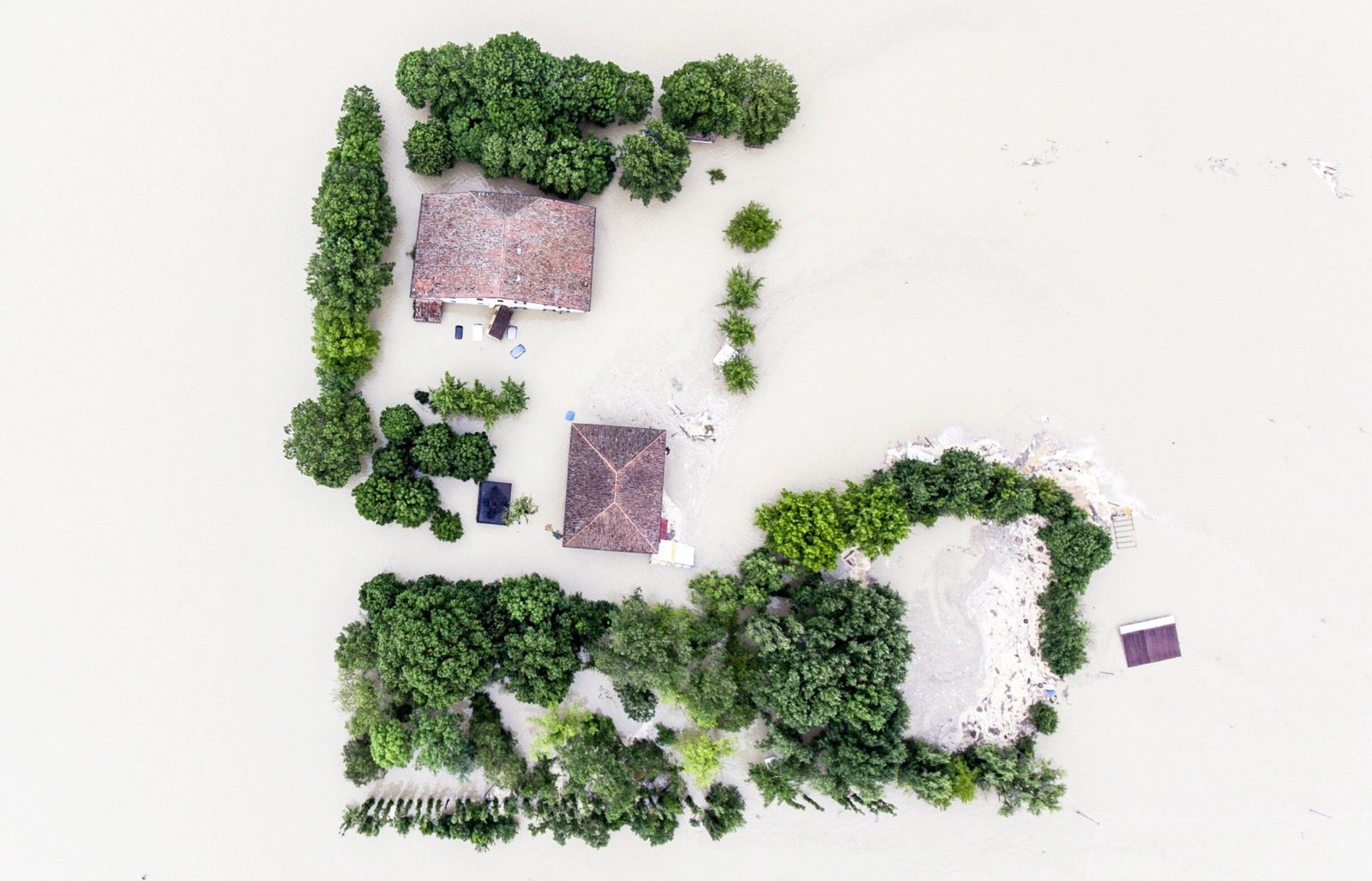 Zalane domy w Budrio