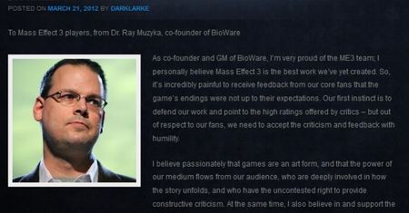 Do kogo należy zakończenie Mass Effect 3?