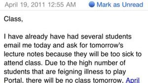 Nauczyciel odwołał lekcje z powodu Portala 2 1