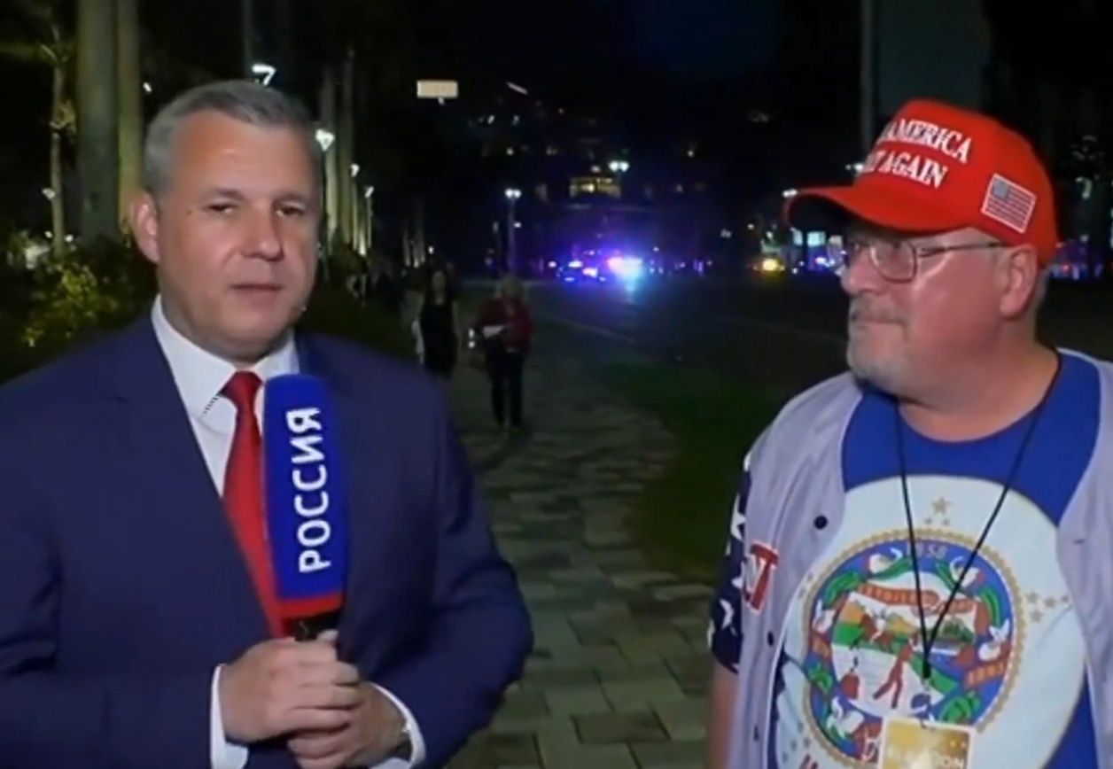 Rosyjski propagandysta spotkał zwolennika Donalda Trumpa. Zaskakująca reakcja