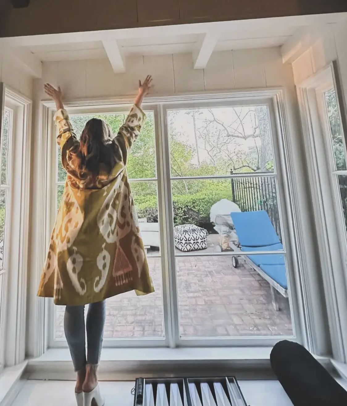 Wyjście na ogród w domu Alicji Bachledy-Curuś