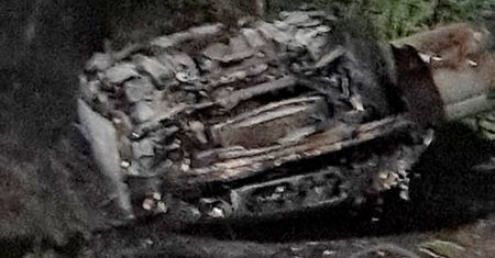 Horror na Mazowszu. Zginął w płonącym aucie. Tyle zostało z bmw