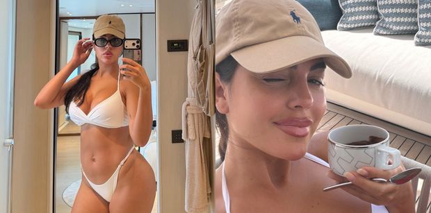 Manifest ukochanej Cristiano Ronaldo. Georgina Rodriguez "pozuje & myśli" w bikini: "KOCHAM MOJE KRĄGŁOŚCI. Szczęście nie zna rozmiaru"