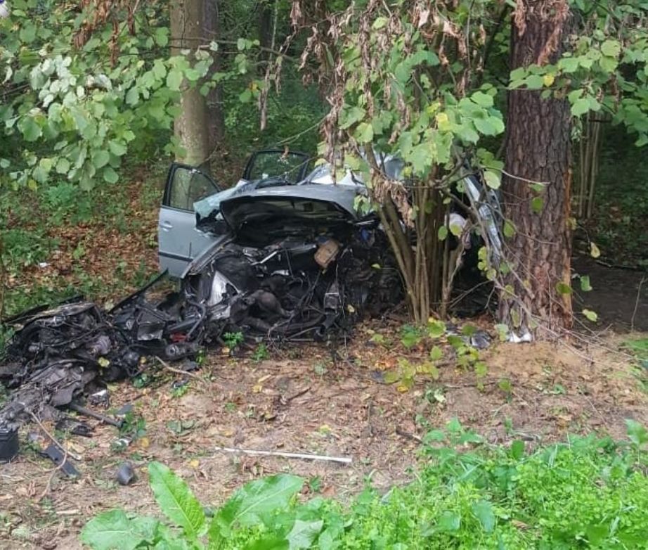 24-latek uderzył w drzewo. Zginął na miejscu. Pasażer zmarł w szpitalu