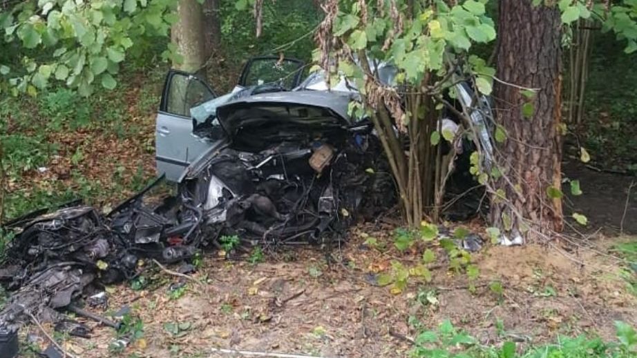 24-latek uderzył w drzewo. Zginął na miejscu. Pasażer zmarł w szpitalu