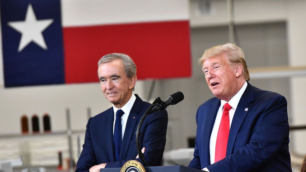 Louis Vuitton Rochambeau Ranch Opening, Johnson County, Texas, USA - 17 Oct 2019
Bernard Arnault and President Donald Trump (Photo by Michael Buckner/WWD/Penske Media via Getty Images)
WWD
pmcarc