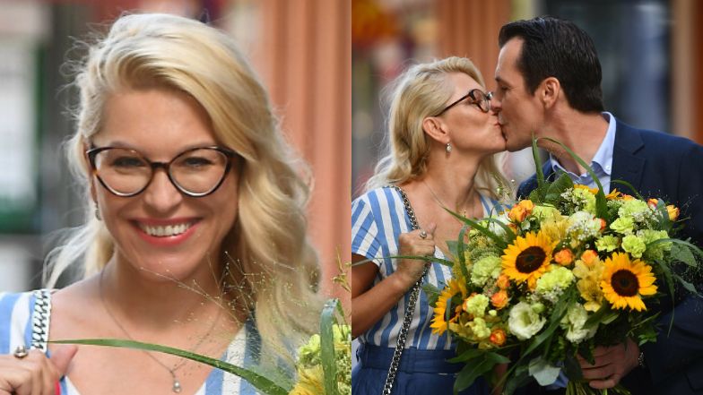 Katarzyna Bonda zabrała ukochanego do "Dzień Dobry TVN"