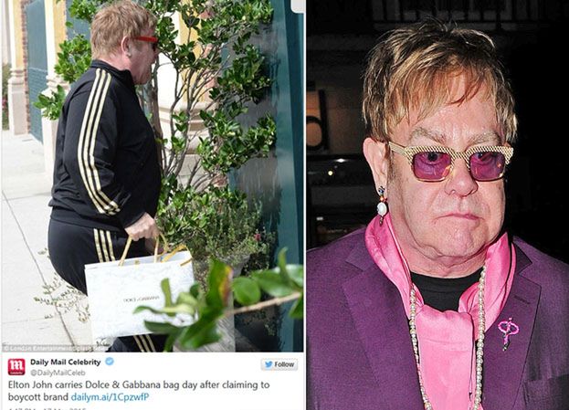 Elton John był na zakupach w... butiku Dolce&Gabbana! (FOTO)
