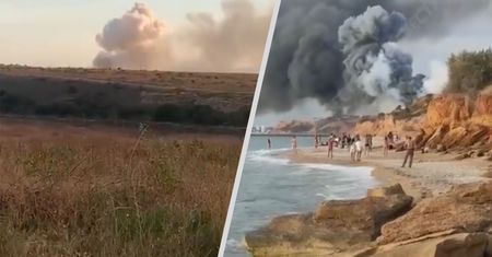 Eksplozje i pożar. Kłęby dymu nad Krymem