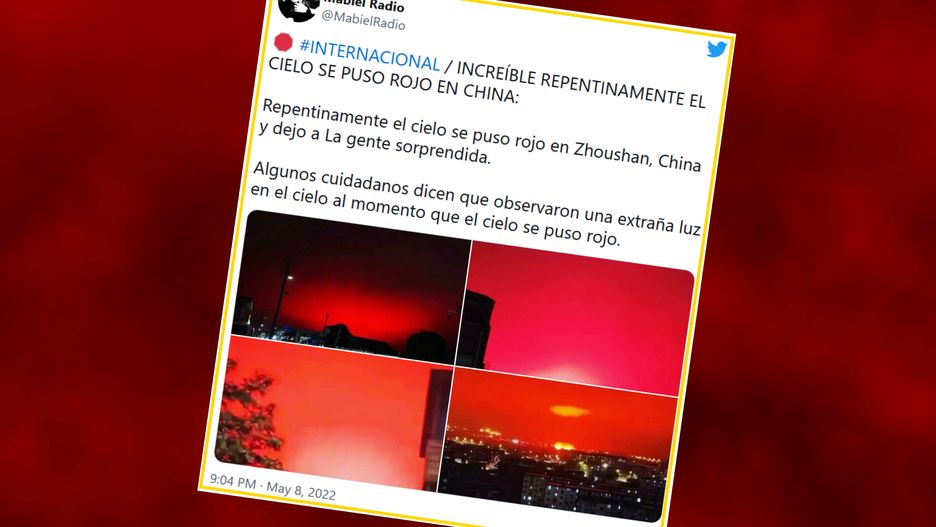 Niebo nad chińskim miastem przybrało czerwoną barwę 